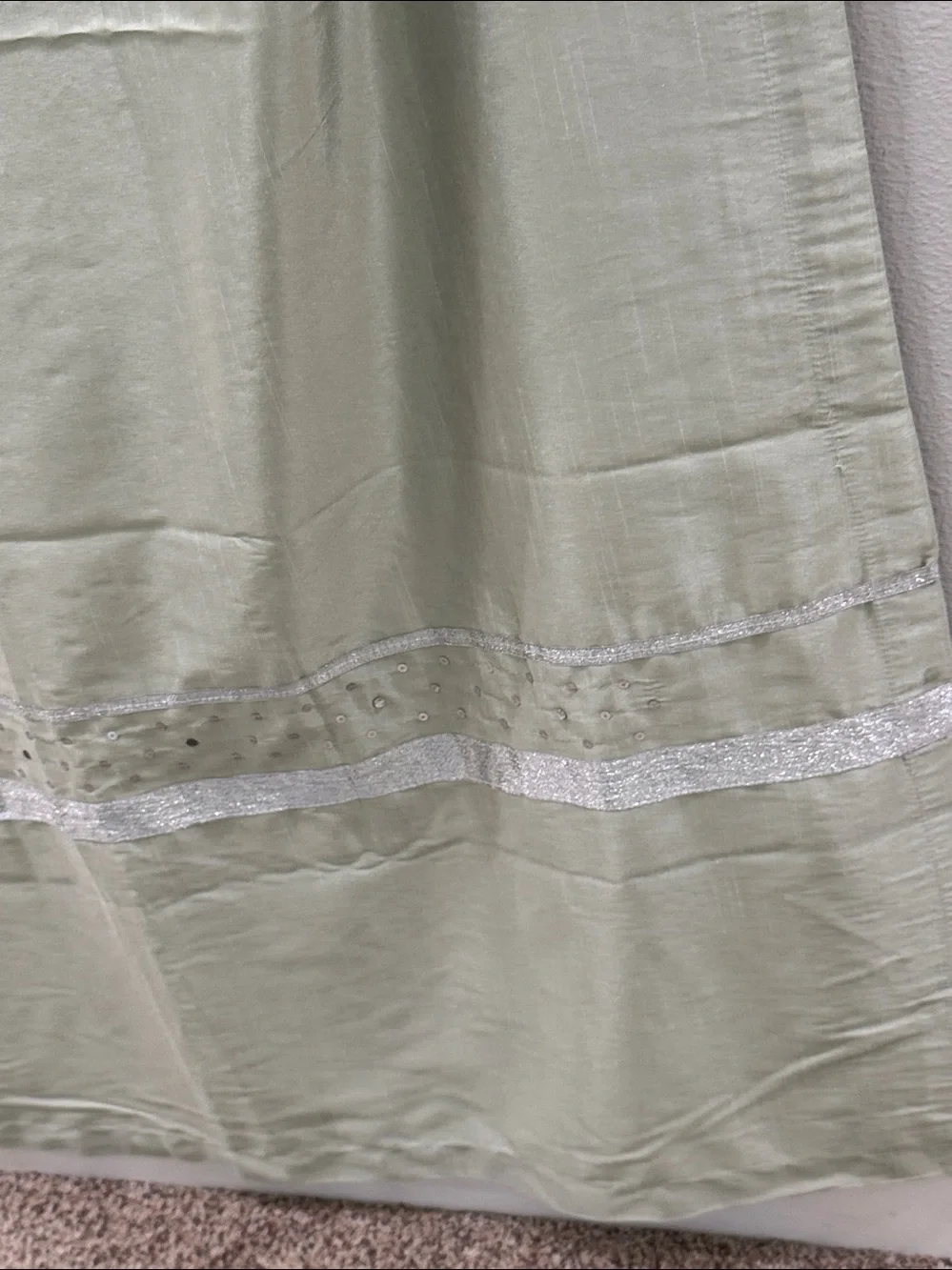 Croscill Light Sage Embellished shower curtain